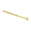 Prime-Line Wood Screw, Flat Head, Phillips Drive #6 X 2in Solid Brass 25PK 9034862